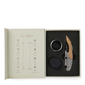 Set de vin avec boîte cadeau en forme de livre classique