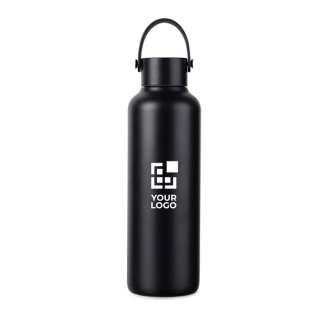 Gourde isotherme en acier inoxydable recyclé avec anse 600 ml