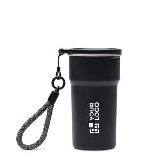 Tasse de voyage 450 ml en inox recyclé avec verres intégrés