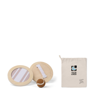 Jeu en bois avec palettes en velcro et balle, sac inclus