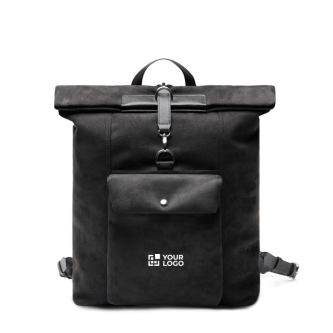 Sac à dos en similicuir au design moderne et fermeture sécurisée 15"