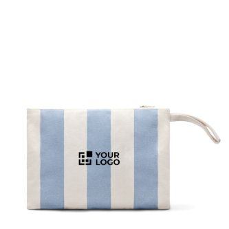 Pochette organisatrice en coton recyclé avec fermeture éclair 390 g/m²