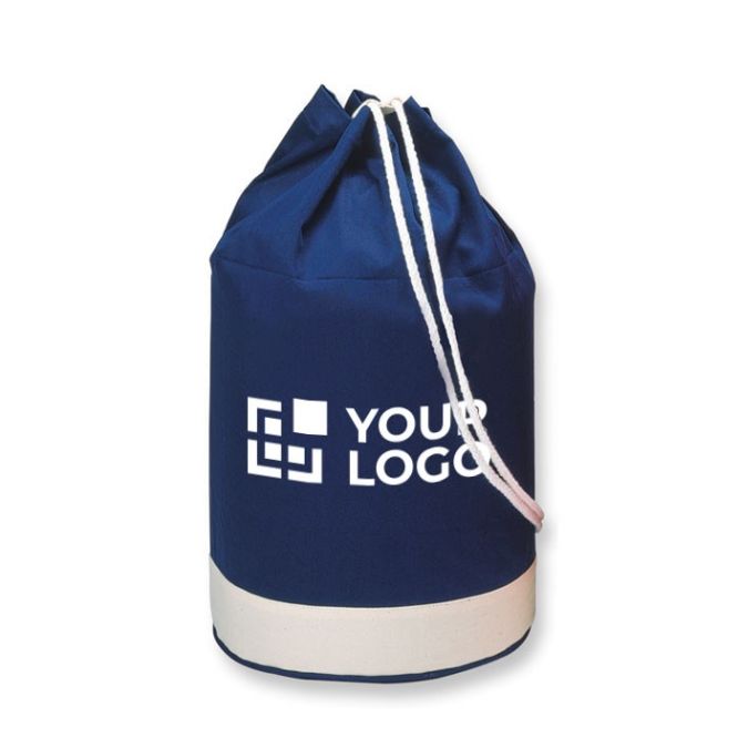 Sac à dos personnalisé en coton couleur  bleu