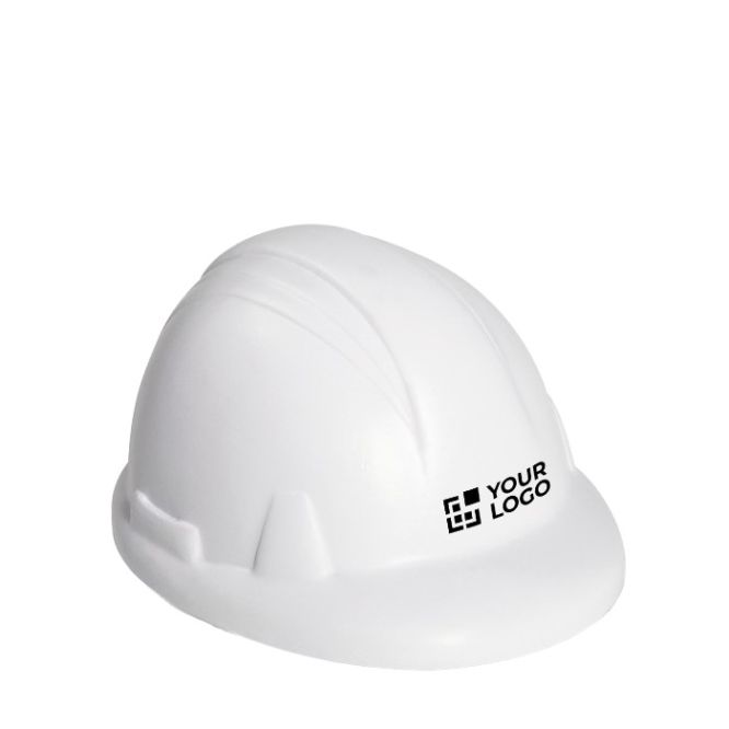 Balle anti-stress en forme de casque couleur  blanc