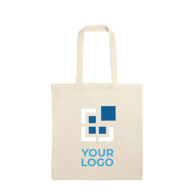 Tote bag personnalisable de qualité (140gr) vue avec zone d'impression