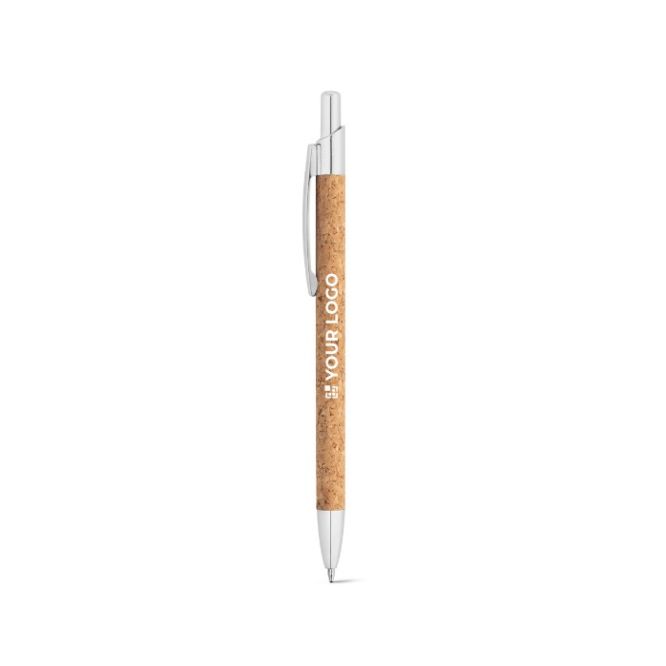 Stylo en liège avec étui avec zone d'impression