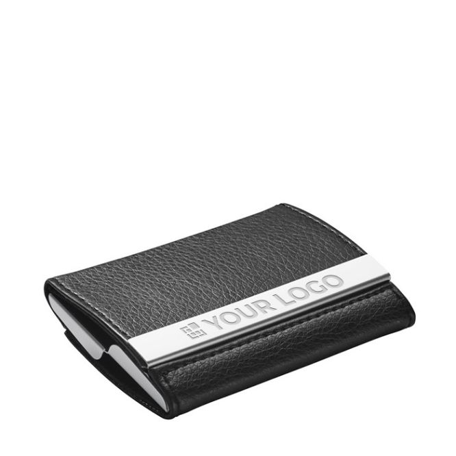 Porte-cartes double publicitaire personnalisable avec zone d'impression