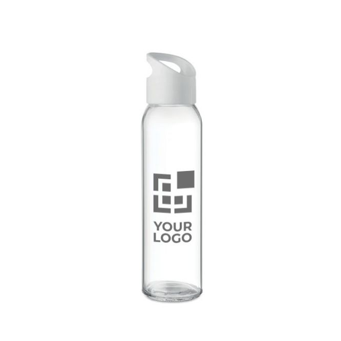 Bouteille en verre personnalisable 470ml avec zone d'impression