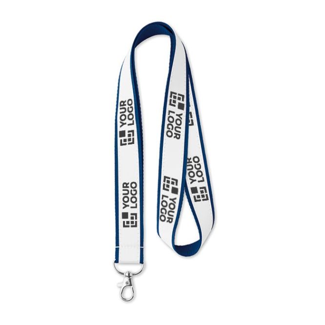 Cordon personnalisé pour badge en satin  avec zone d'impression