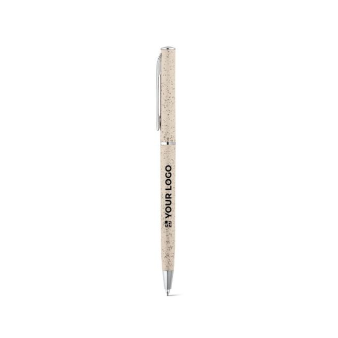 Stylo en paille de blé avec un clip