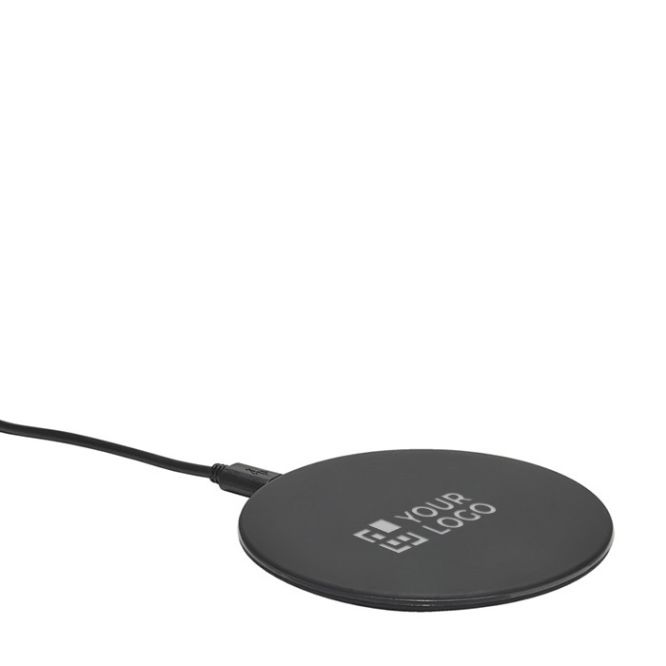 Chargeur lumineux personnalisable avec logo couleur noir