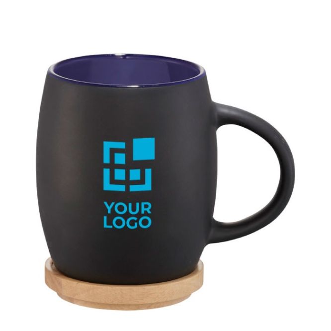 Mug publicitaire avec couvercle ou sous-tasse avec zone d'impression