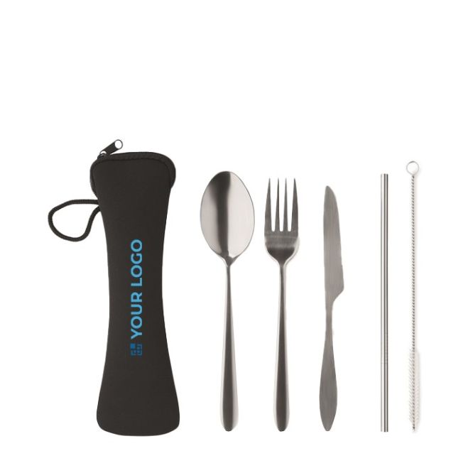 Set de couvert en acier inoxydable couleur noir