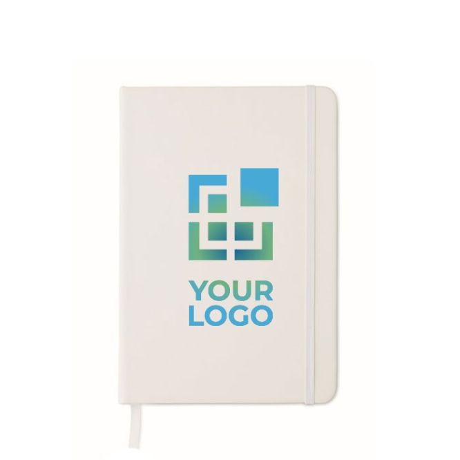 Carnet à couverture rigide antibactérien couleur blanc