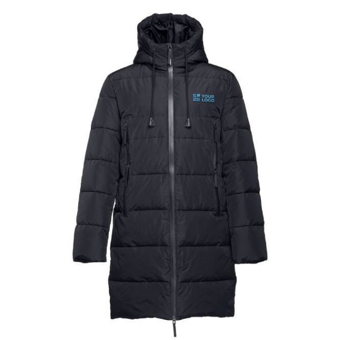 Longue doudoune personnalisable couleur noir