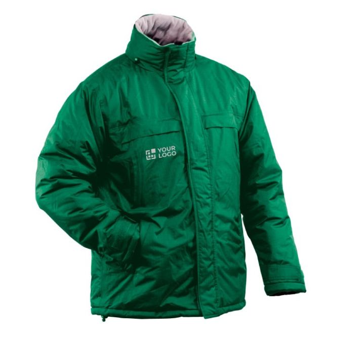 Parka personnalisée chaude et résistante couleur vert