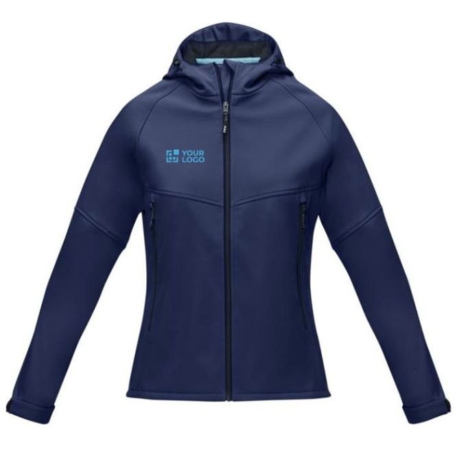Veste soft Shell recyclée pour femmes 280 g/m2 avec zone d'impression