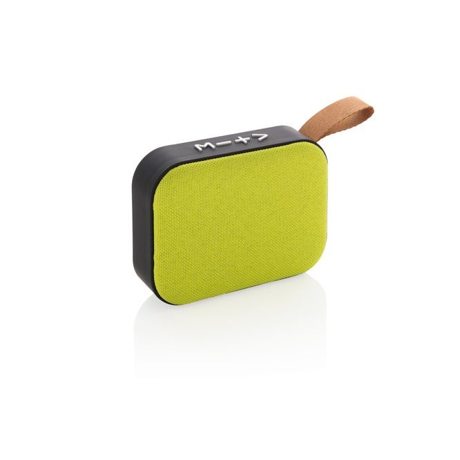 Enceinte Bluetooth personnalisée en tissu couleur lime