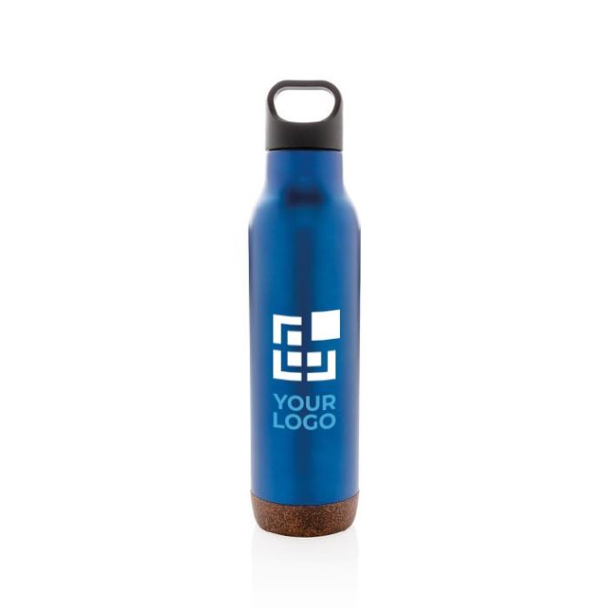 Gourde isotherme personnalisée avec liège avec zone d'impression