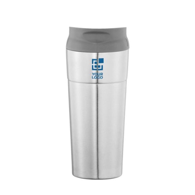 Thermos mug personnalisé en acier inoxydable couleur argenté