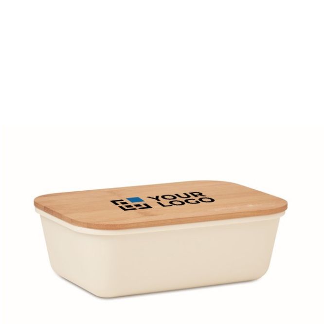 Lunch box imprimée par gravure laser avec zone d'impression