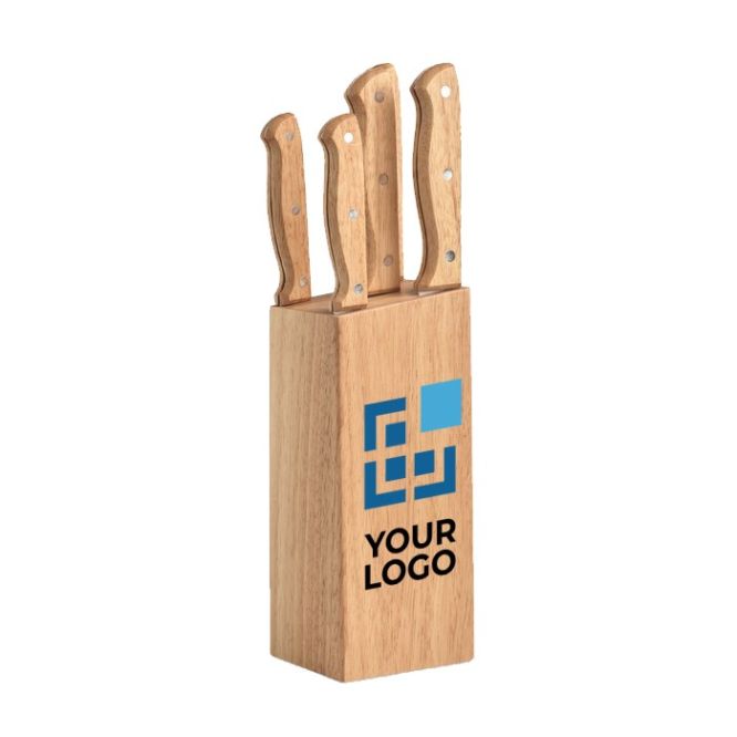 Set de couteaux personnalisable couleur bois