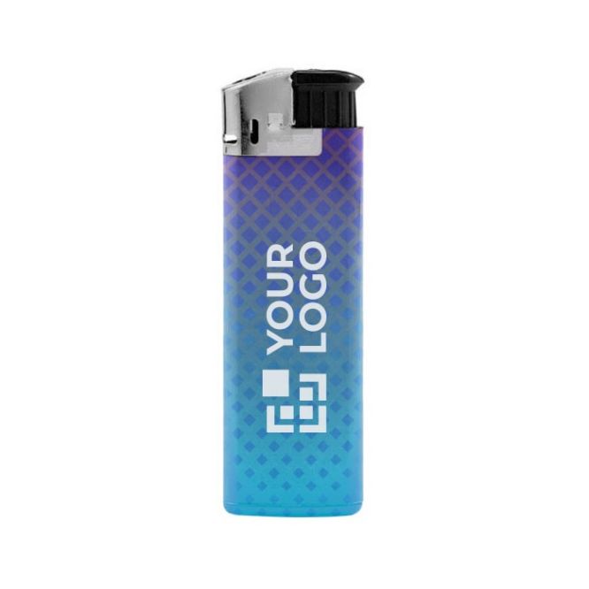 Briquet BIC® personnalisé électronique  couleur noir vue avec logo imprimé
