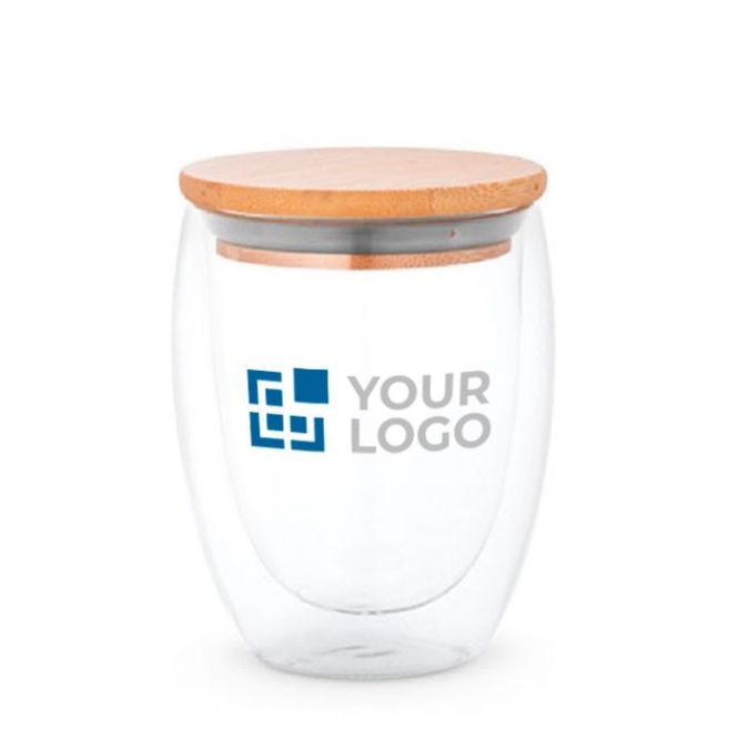 Tasse moderne avec couvercle en bambou