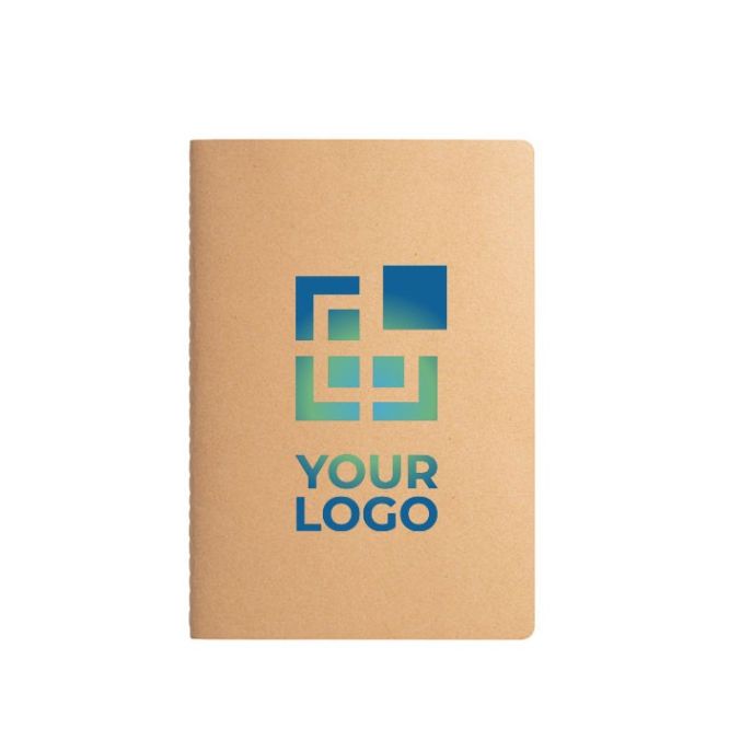 Carnet A5 éco avec couverture en carton avec zone d'impression