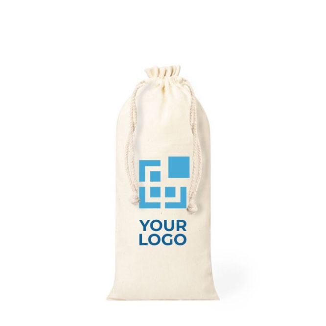 Sac en coton pour les gourdes et bouteilles couleur naturel