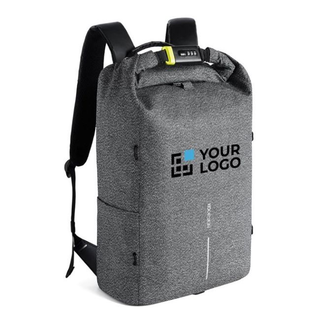 Sac pour ordinateur avec tissu anti-coupures couleur gris troisième vue
