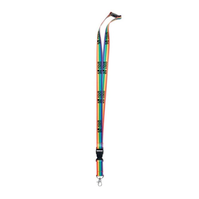 Tour de cou imprimé arc-en-ciel couleur multicolore