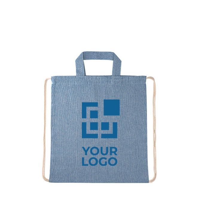 Sac en coton recyclé 140 gr/m2 vue avec zone d'impression