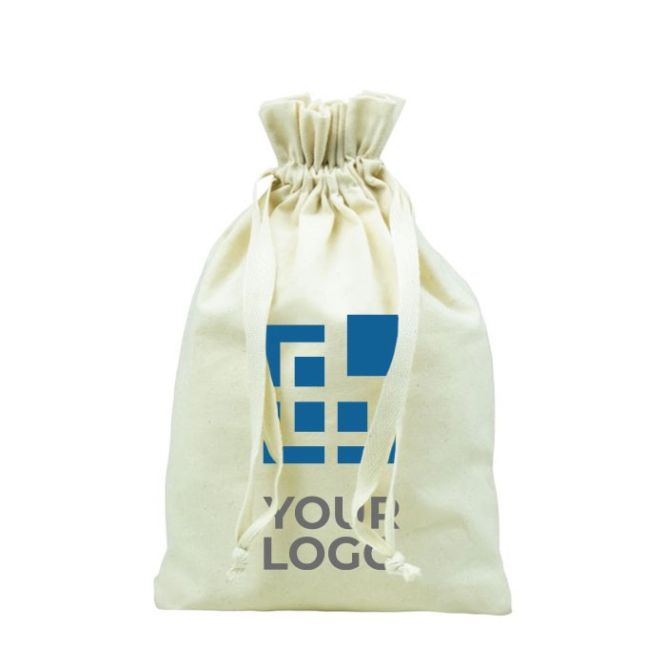 Sac en coton de taille moyenne vue avec zone d'impression