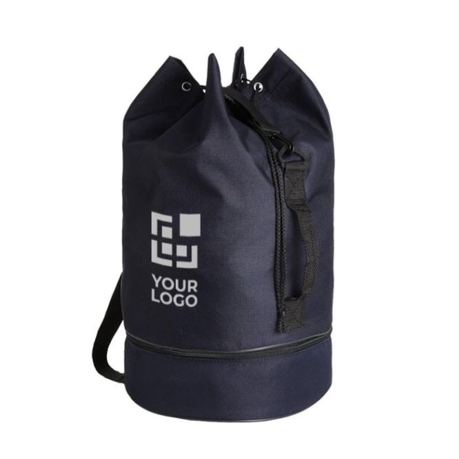 Sac polochon en plastique recyclé couleur bleu roi