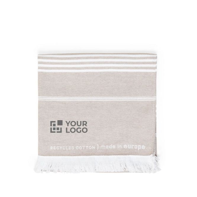 Serviette paréo en coton recyclé et polyester