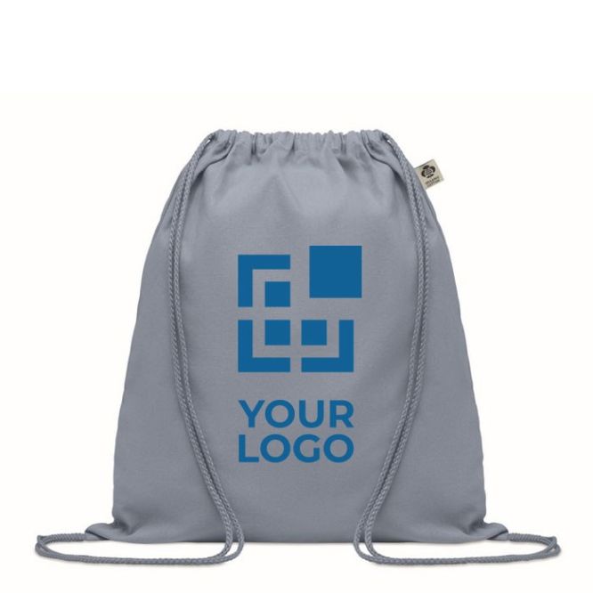 Sac à dos publicitaire bio 140 g/m2 avec zone d'impression