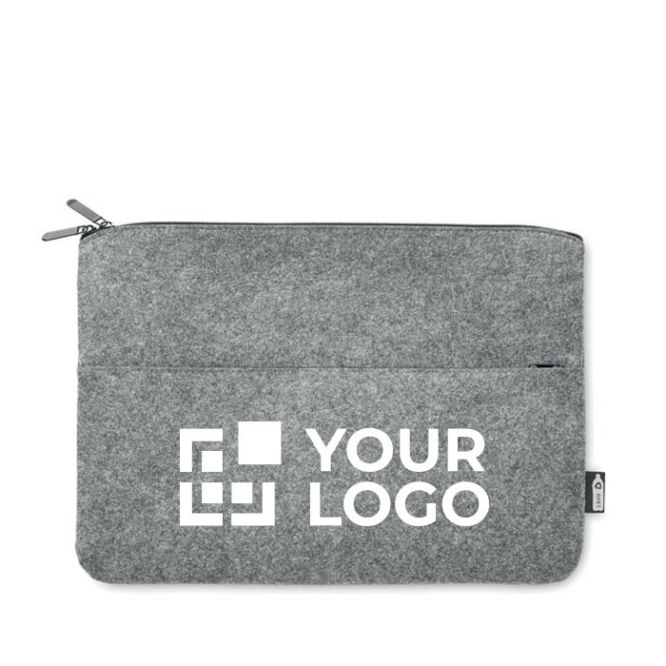 Housse pour ordinateur portable publicitaire vue avec zone d'impression