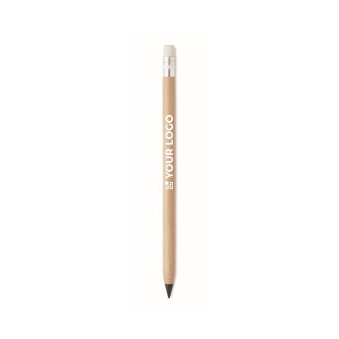 Crayon ''Infini'' publicitaire avec gomme avec zone d'impression