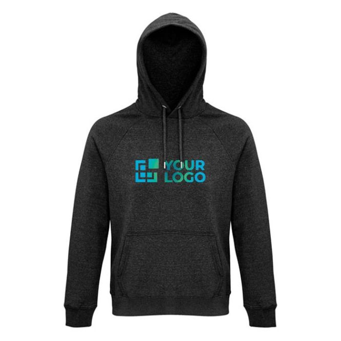 Sweat personnalisé à capuche éco 280 g/m2 avec zone d'impression