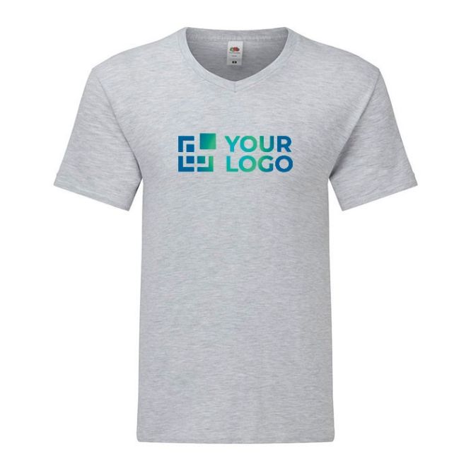 T-shirt publicitaire col en V coton 150 g/m2 avec zone d'impression