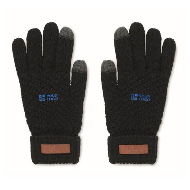 Gants tactiles de RPET avec zone d'impression