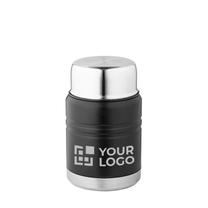 Thermos alimentaires avec cuillère couleur noir