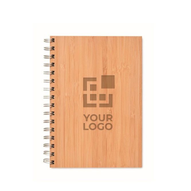 Carnet à anneaux et couverture en bambou