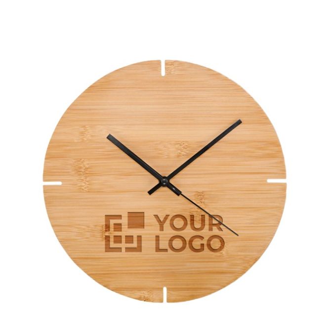 Horloge murale en bambou 