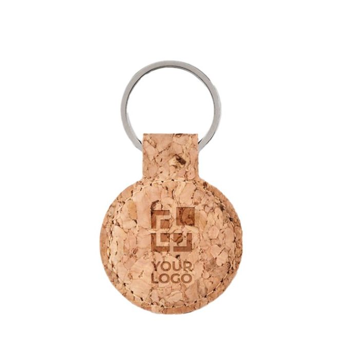 Porte-clés rond en liège
