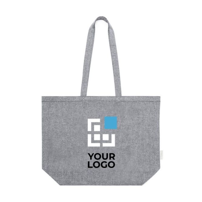 Sac en coton recyclé et longues anses 140 g/m2