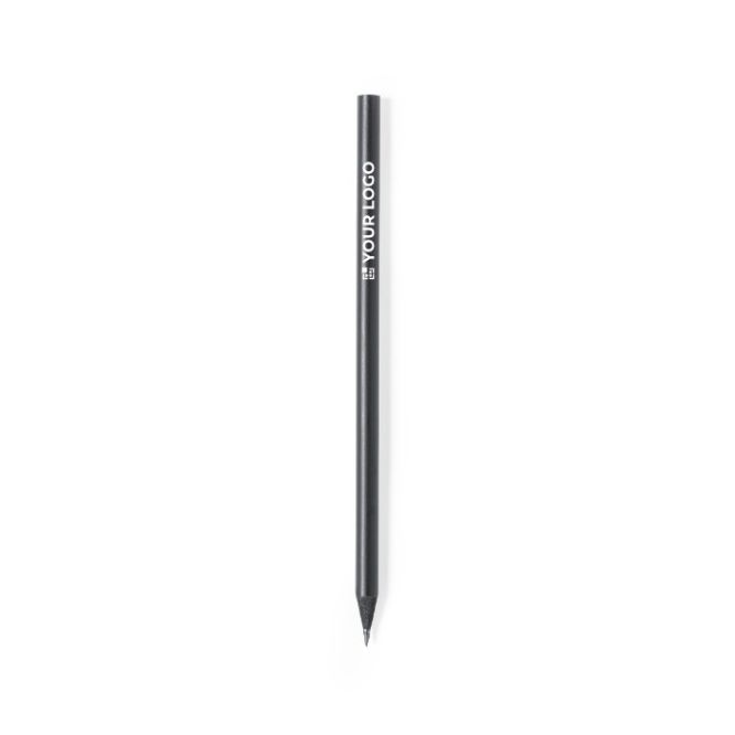 Crayon de bois noir avec zone d'impression