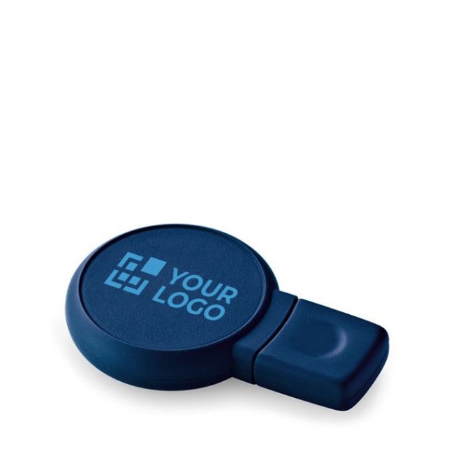 Clé USB circulaire avec finition en caoutchouc