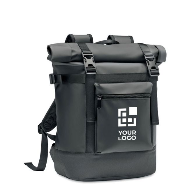 Sac à dos en toile avec fermeture à enroulement et rembourrage